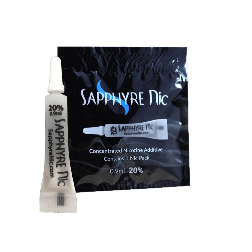 Sapphyre Nic Unflavored Nicotine 20% .9ml White