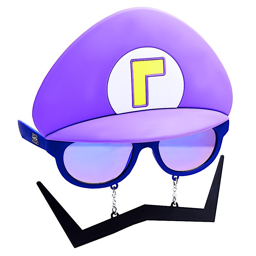 Super Mario Purple Waluigi Sun Stache Sunglasses