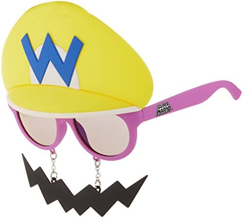 Super Mario Yellow Wario Sun Stache Sunglasses