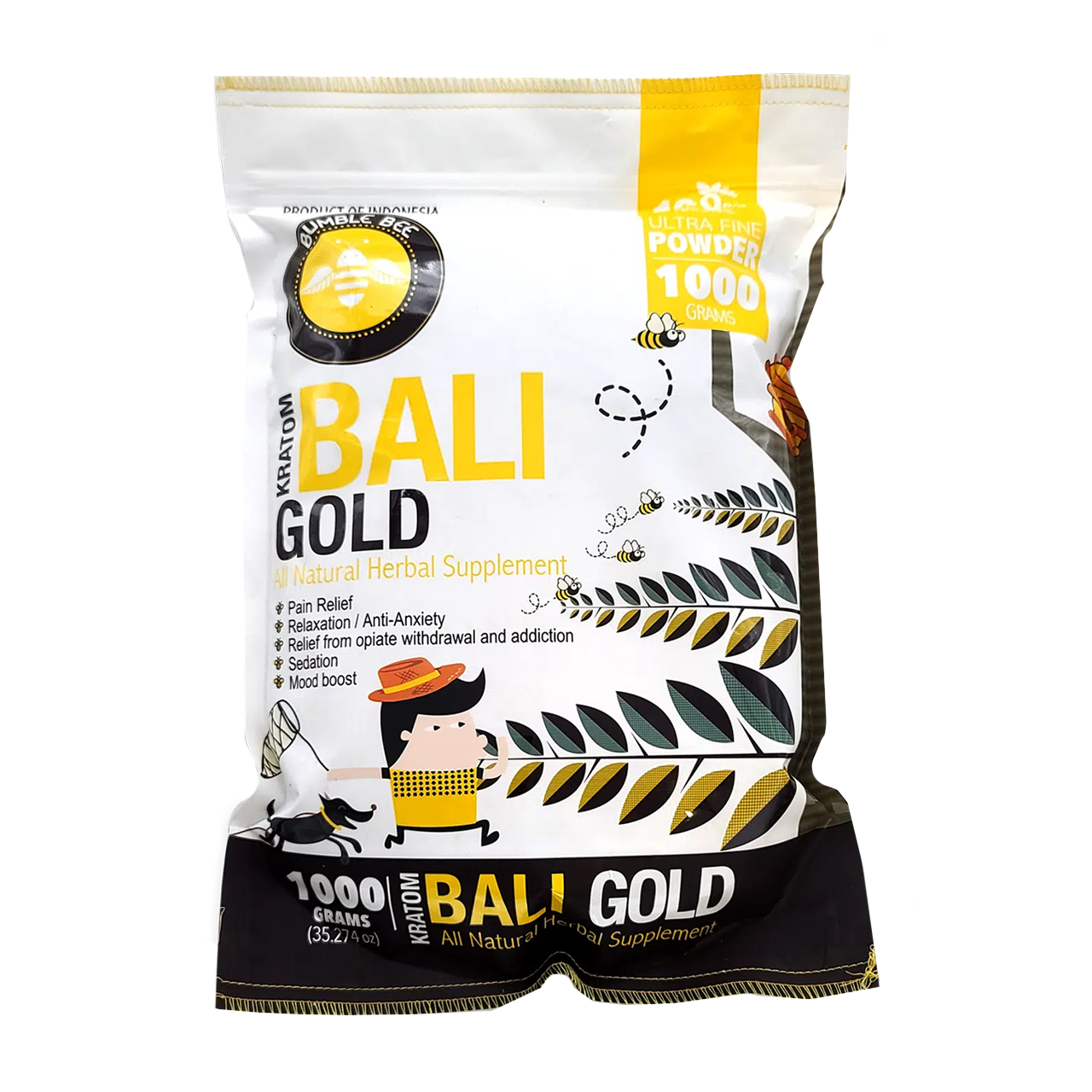 [015568024672] Bumble Bee Kratom 1000g Powder (Bali Gold)
