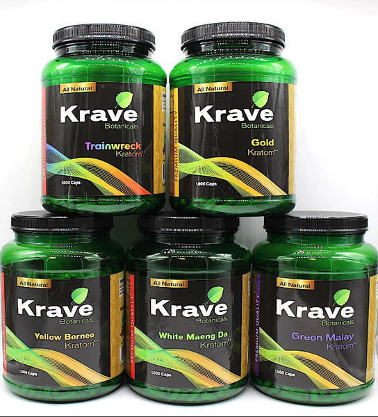 Krave Kratom 1000ct Capsules (Green Malay)