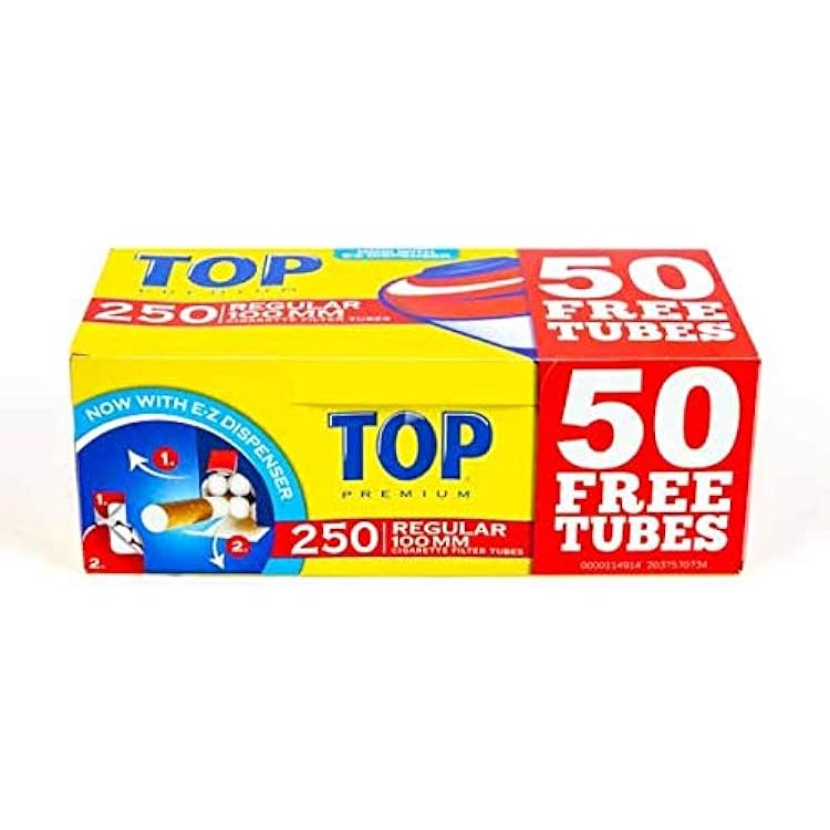 Top Regular 100mm Size Tubes 250 Pack