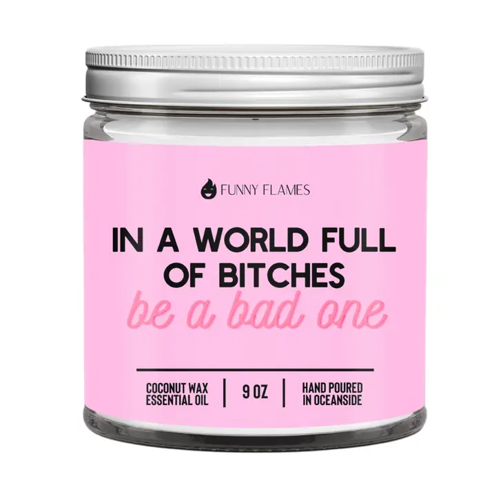 In A World Full Funny Flames Candle