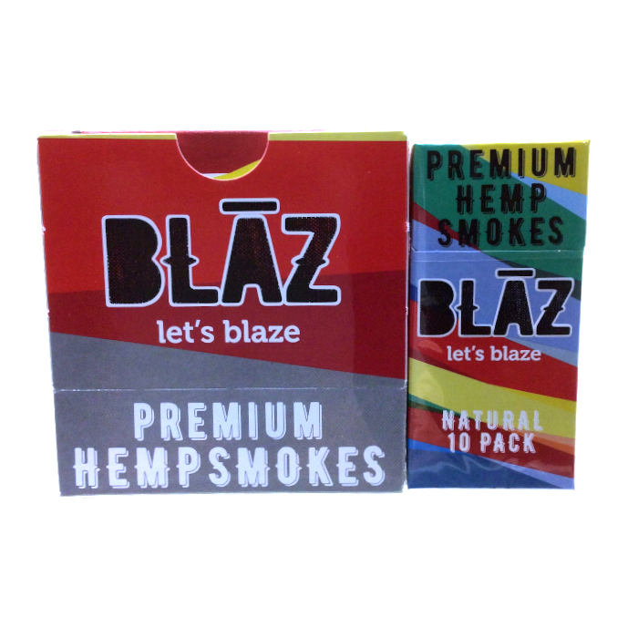 Blaz Premium Hemp Smokes 10 Pack Natural