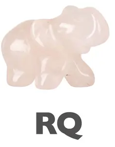 Elephant Gemstone - Rose Quartz