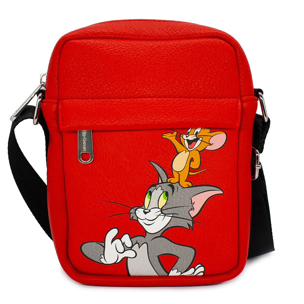 Tom and Jerry Smiling Pose Red Cross Body Bag