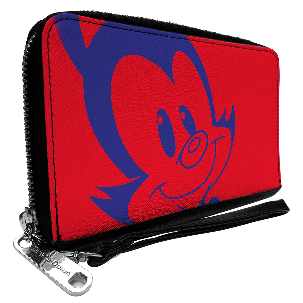 Animaniacs Yakko Smiling Face Close-Up Red/Blue Zip Around Wallet