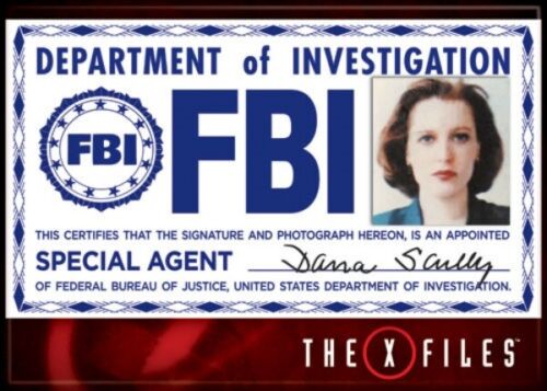 Xfiles Scully FBI Badge Magnet