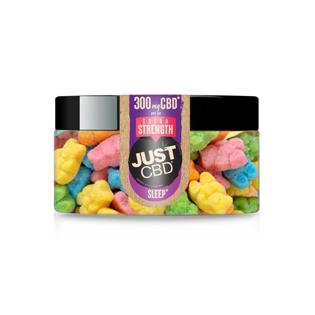 [696831884126] Just CBD Gummies For Sleep 300mg Extra Strength Melatonin and CBN (Sour Gummy Bears)