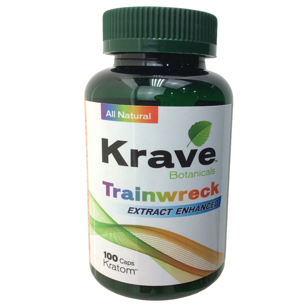 [810059075801] Krave Kratom Extract Enhanced 100 Caps (Green Malay)