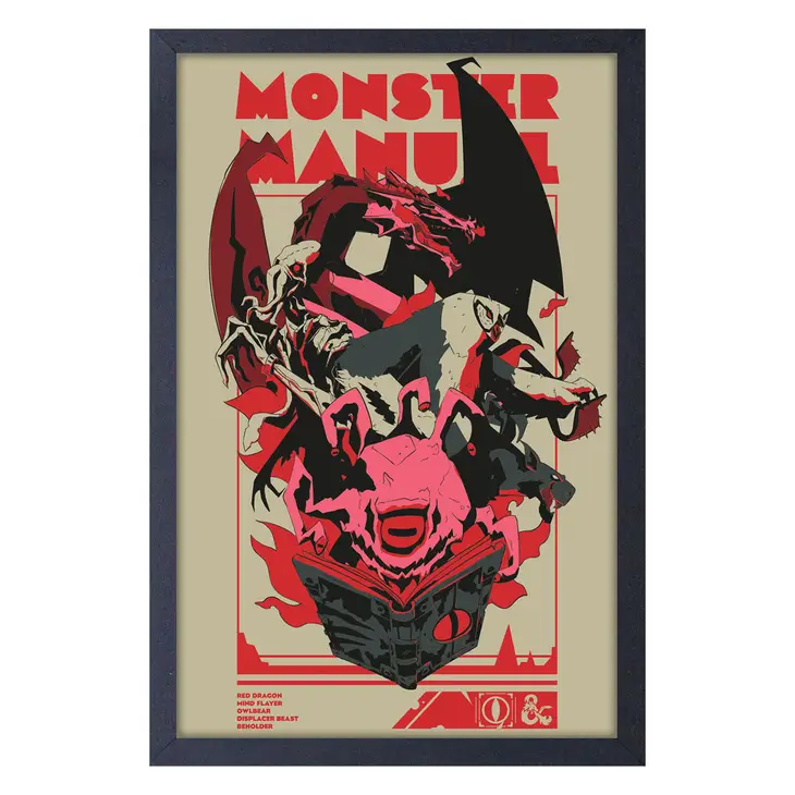 D&D - Monster Manual Framed Acrylic Poster (copy)
