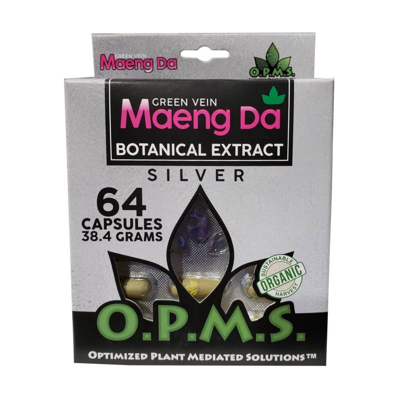 [OPMS-S-38.4G-BLISTER-GB] OPMS Silver Capsules 38.4g Blister 64ct (Green Borneo)
