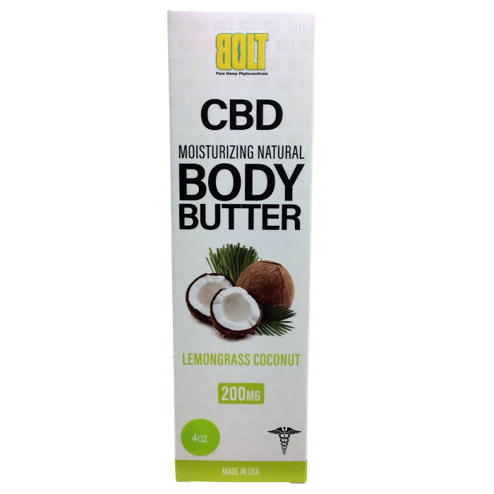 Bolt CBD Body Butter 200MG (Lemongrass Coconut)