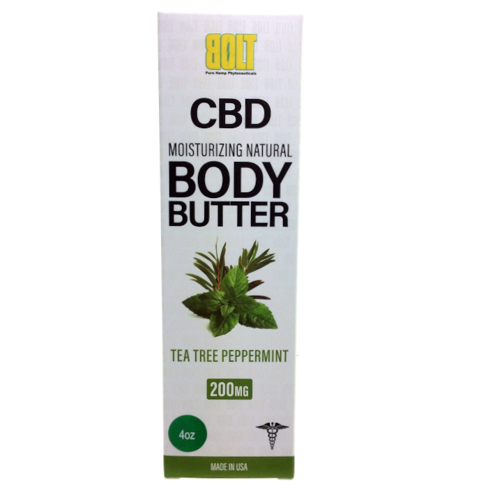 Bolt CBD Body Butter 200MG (Tea Tree & Peppermint)