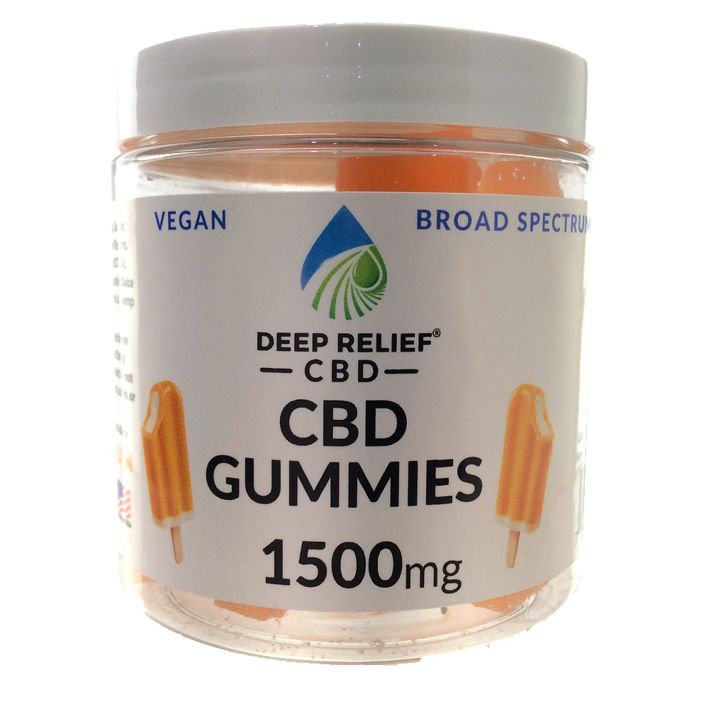 Deep Relief Full Spectrum Gummies 1500mg 20ct (Orange Cream)