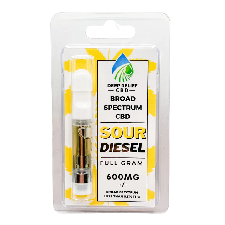 Deep Relief Broad Spectrum 600mg in 1g Cartridge (Sour Diesel)