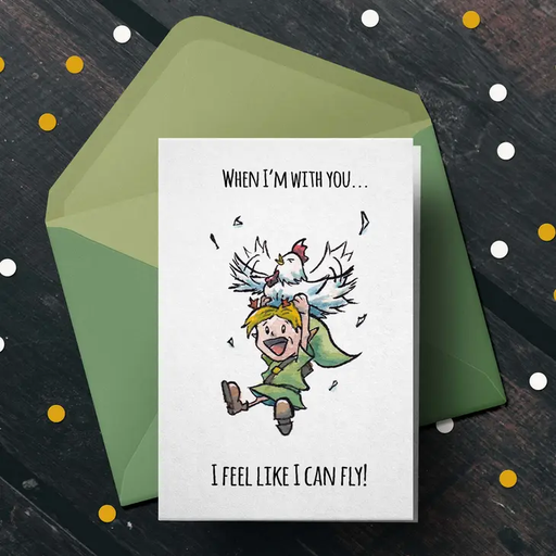 "I Can Fly" - Zelda Valentines, Birthday, Anniversary Card
