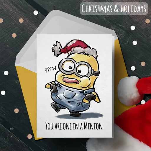 "One in a Minion" - Minions, Despicable Me Christmas Card
