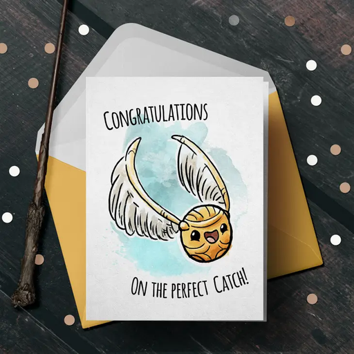 "Perfect Catch" - Harry Potter Wedding, Anniversary Card