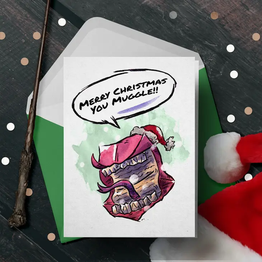 "You Muggle" - Harry Potter Howler Christmas Card
