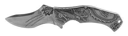 4.75" Assist-Open Warrior Dragon's Claw Folding Pocket Knife with Belt Clip