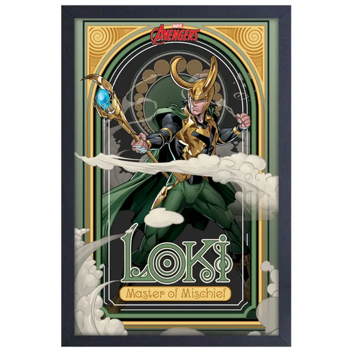 [PAE83175F] Avengers Master Of Mischief Loki Framed Print