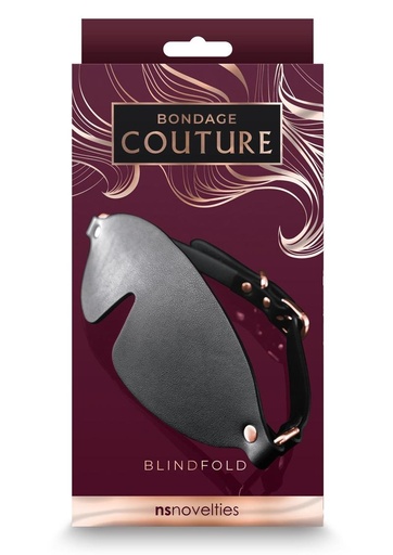 Bondage Couture PU Leather Blind Fold Black