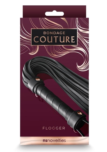 Bondage Couture PU Leather Flogger Black