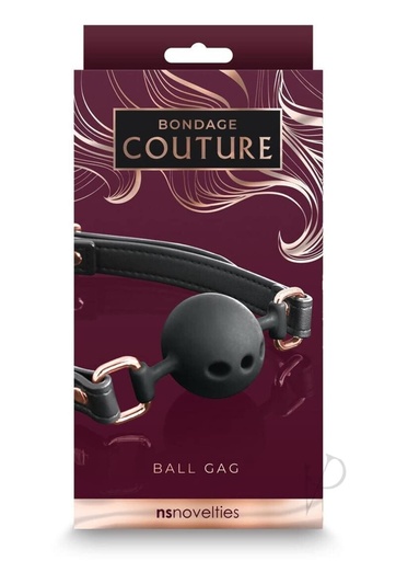 Bondage Couture Silicone Ball Gag Black