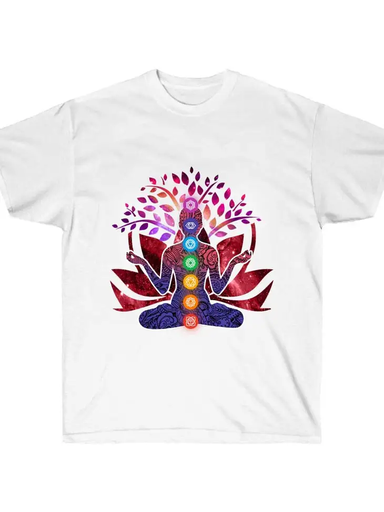 Chakra Spiritual Body System Yoga T Shirt - Black