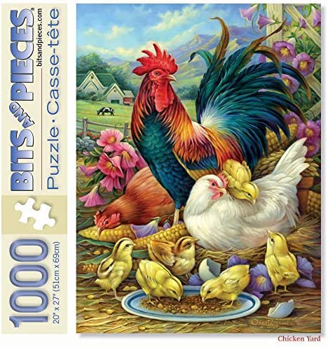 Cockerel and Hen - 1000 Piece Jigsaw Puzzle
