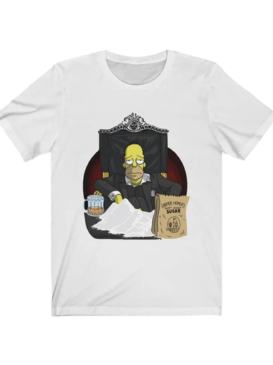 God Father Homer T-Shirt - White