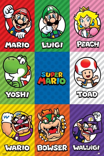 Mario Grid Poster