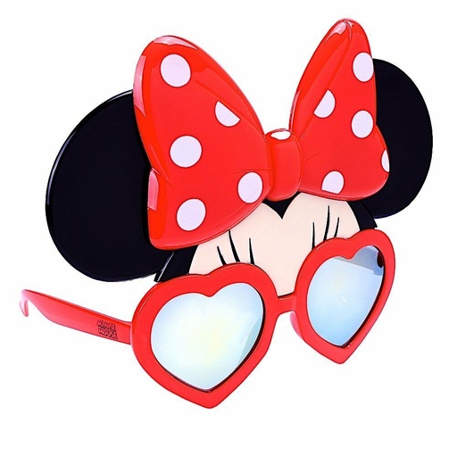 [SG2567] Minnie Mouse Heart Frame Sun Stache Sunglasses