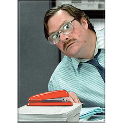 [01189740] Office Space Milton and Stapler Magnet