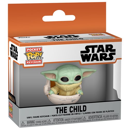 [889698530446] Star Wars The Mandalorian The Child in Pod Key Chain Pocket Pop!