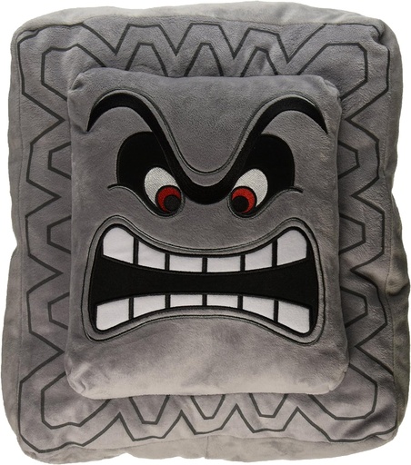 Super Mario Plush Cushion - Thwomp 12 Inch