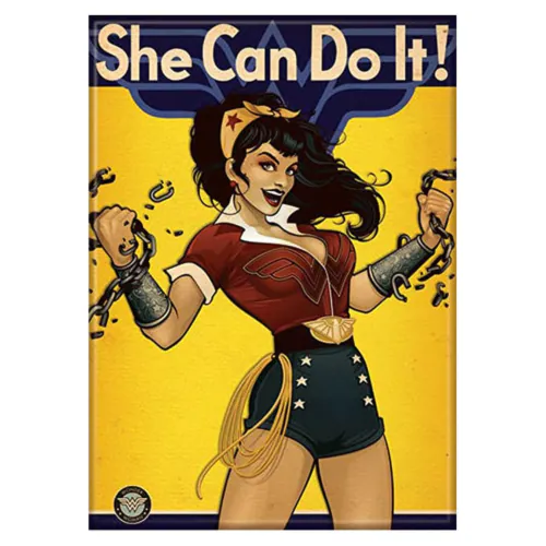[01189643] Wonder Woman She Can Do It Magnet