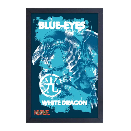 [PAE83003F] Yu-Gi-Oh Blue Eyes White Dragon Framed Print