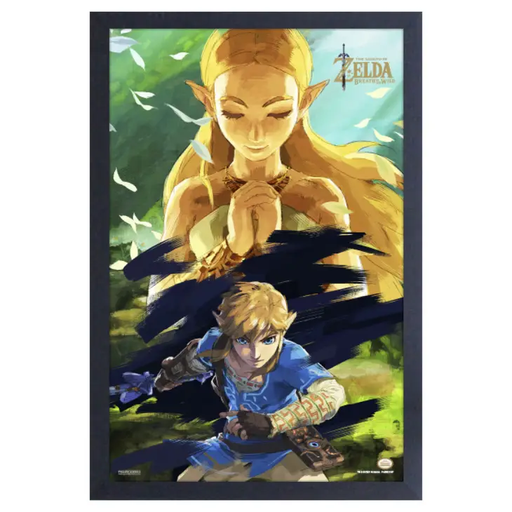 [PAE02113F] Zelda - BotW-Zelda & Link Framed Print