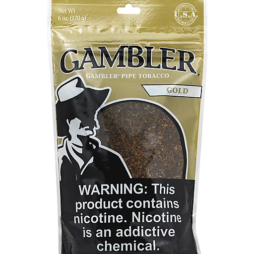 [07717063286] Gambler Pipe Tobacco Gold 6oz