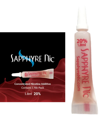 [856265005287] Sapphyre Nic Unflavored Nicotine 20% 1.8ml Red