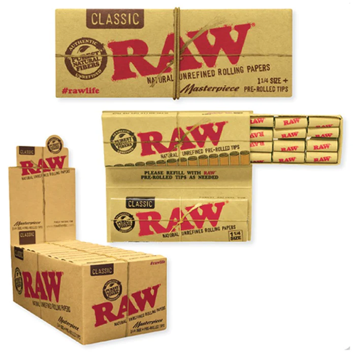 RAW Classic Masterpiece 1 1/4 Papers + Pre-rolled Tips