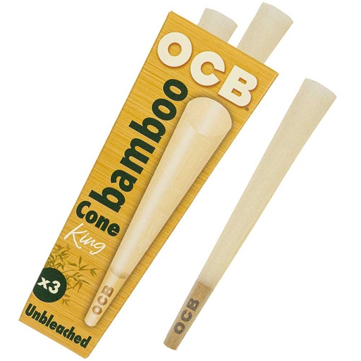 OCB Bamboo Unbleached King Cones 3 Pack