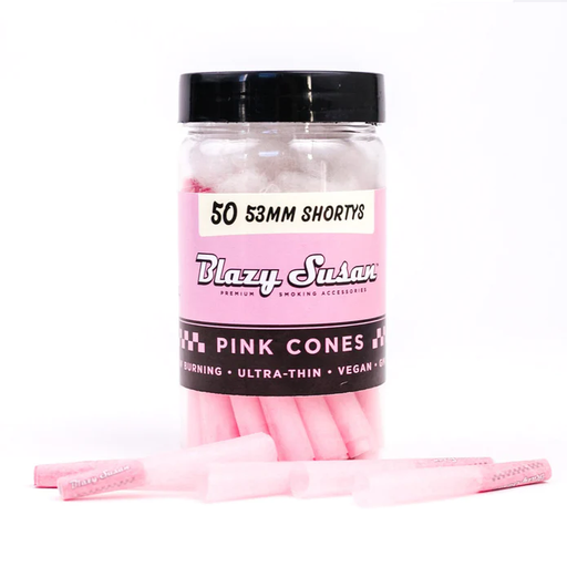 Blazy Susan Pink 53mm Shorty Cones 50 Pack