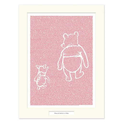[SKU pooh_12x16_red11] Winnie the Pooh Matted Print