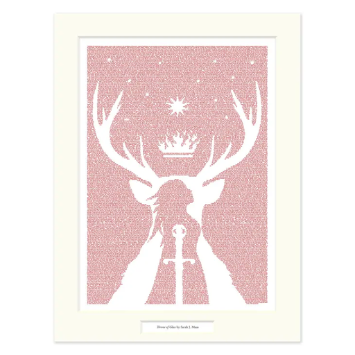 [glass2_12x16_red6] Throne of Glass Matted Print