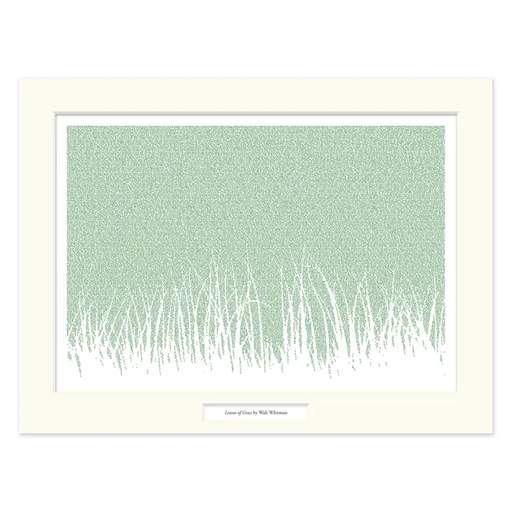 [grass_12x16_green5] Leaves of Grass Matted Print
