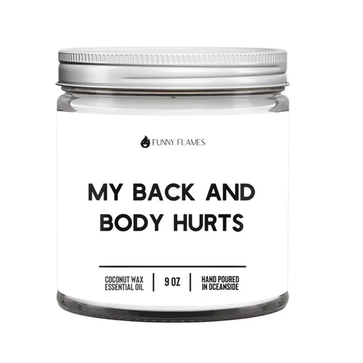 [FCD-303] My Back And Body Hurts Funny Flames Candle