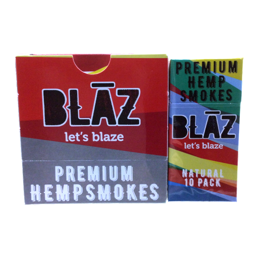 [BLAZ-HEMP-10PK-NATURAL] Blaz Premium Hemp Smokes 10 Pack Natural